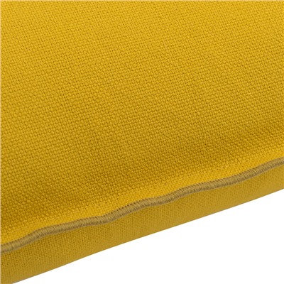 Чехол на подушку из фактурного хлопка горчичного цвета с контрастным кантом из коллекции Essential, 30х50 см