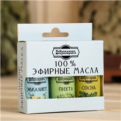 Набор эфирных масел эвкалипт, пихта, сосна, "Добропаровъ", 3 шт по 17 мл