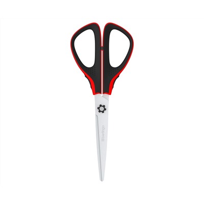 Ножницы Berlingo "Easycut 300", 20см, красные, мягкие вставки, европодвес