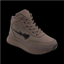 Кроссовки на меху В939-7 коричневые