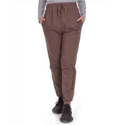 J-02 BROWN Брюки спортивные женские (85% хлопок, 15% полиэстер)