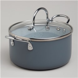 КАСТРЮЛЯ AGNESS С АНТИП. ПОКР.  И СТЕКЛ. КРЫШКОЙ 1350 МЛ, 16*8 СМ