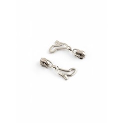 Бегунок для металлической молнии, №3, «Туфелька», 10 шт., цвет никель