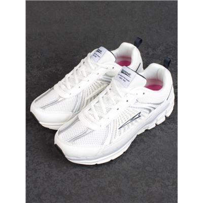 05-P234-2 WHITE/GRAY Кроссовки женские (искусственные материалы, сетка)