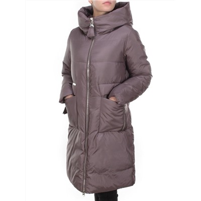 2119 DARK GREY Пальто зимнее женское MELISACITI (200 гр. холлофайбер)
