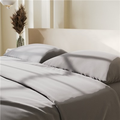 Постельное бельё LoveLife евро "Gray mist" 200х215 см, 225х240 см, 50х70± 3 см-2 шт, микрофибра 85 гр