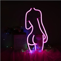Неоновый подвесной ночник «Lady», USB, розовое свечение (41,5*19,5 см)