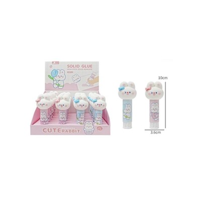 Клей канцелярский "Funny bunny", mix (9 г), шоу-бокс 24 шт