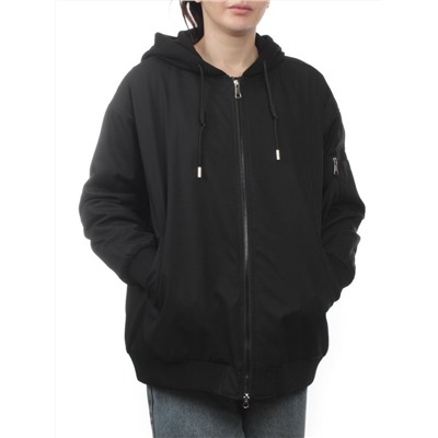 H24-83 BLACK Куртка демисезонная женская (100 гр. синтепон)