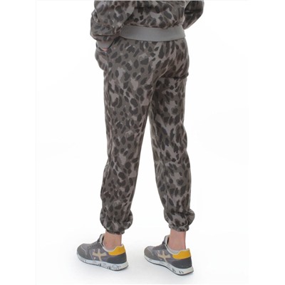 869-3 GRAY/LEOPARD Костюм спортивный зимний женский (95% хлопок, 5% полиэстер)