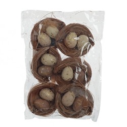 GAEM Набор из 6-ти изделий декоративных "Гнездо пасхальное", L18 W12 H2 см