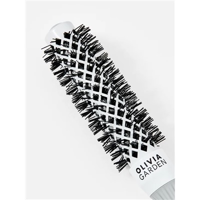 Olivia Garden Термобрашинг для укладки волос / Expert Blowout Shine White & Grey, 20 мм, бело-серый