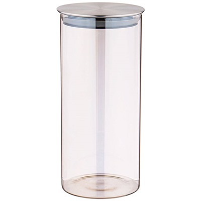 ЕМКОСТЬ ДЛЯ СЫПУЧИХ ПРОДУКТОВ AGNESS "SMOKY" 1700 МЛ ДИАМЕТР=9,5 СМ. ВЫСОТА=27 СМ ЦВЕТ:ДЫМЧАТЫЙ