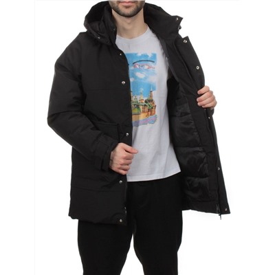 8897 BLACK Куртка мужская зимняя облегченная (130 гр. холлофайбер)