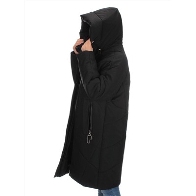 M-9117 BLACK Пальто зимнее женское CORUSKY  (верблюжья шерсть)