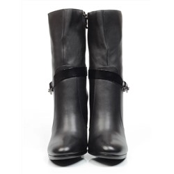 YF189-060M BLACK Полусапоги зимние женские (натуральная кожа, натуральный мех (еврозима))