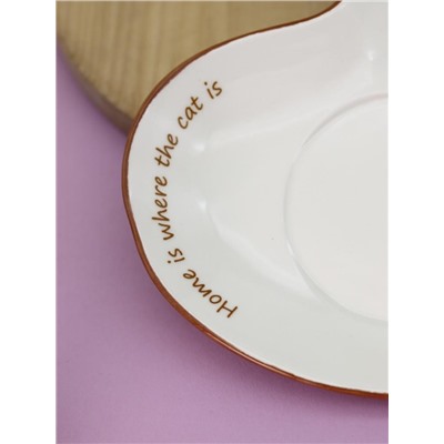 Керамический чайный набор (кружка+блюдце) «Mr. Purr», 430 ml