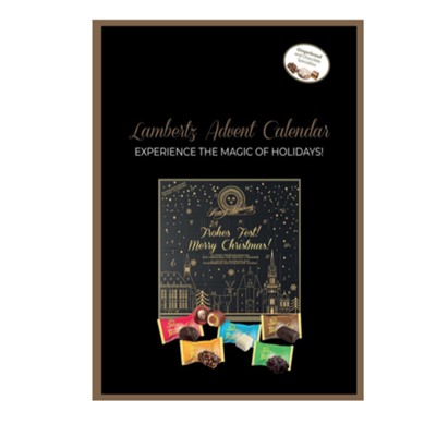 LambertZ Merry Christmas Advent Calendar 290g, Адвент-календарь 2025 Lambertz Ассорти пряников, 37 см х 37 см, 290 грамм