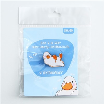 Значок деревянный «Кря», 3.3×2.3 см