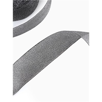 Лента парчовая, 40 мм, 23±1 м, чёрная №029