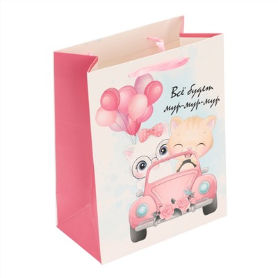 Пакет подарочный 18*23*10 Все будет мур КОКОС 213543/12/Китай