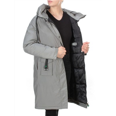 21-975 GREY Пальто зимнее женское AIKESDFRS (200 гр. холлофайбера)