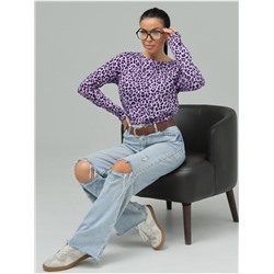 Лонгслив "Леопард" Фиолет