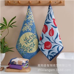 Zhiyang towel Korean Buddha jacquard four-layer cotton gauze large square towel wipe hand towel kitchen towel factory price wholesale