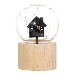 Фигурка светящаяся RISALUX «Дом», LED-ночник, 3×AG10, шар-8 см, 6.5×6.5×11.5 см