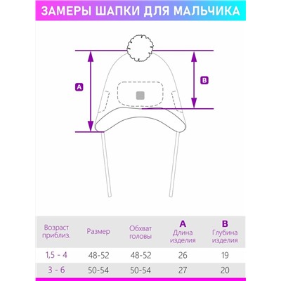 Шапка утепленная для мальчика NIKASTYLE 11з10123 ультрамарин