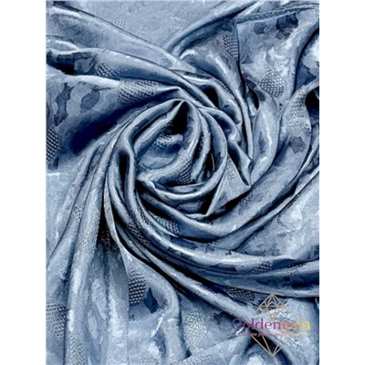 Платок однотонный из натурального шелка васильковый Арт В1051/19