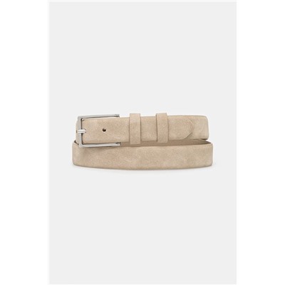 Pasek męski z imitacji zamszu kolor beżowy