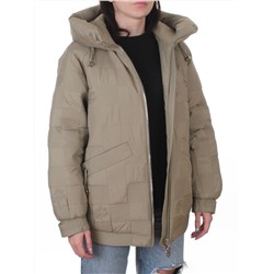 A05 BEIGE/GREEN Куртка стеганая зимняя женская (150 гр. холлофайбер)