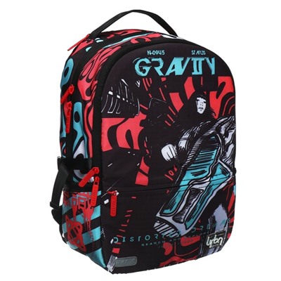 Рюкзак молодежный 39×30×17, эргономичная спинка, deVENTE Label 19L, + usb Gravity, 7032438