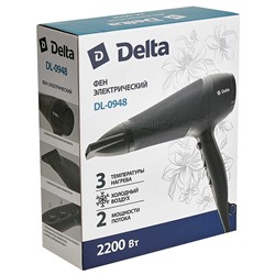 Фен электрический 2200 Вт DELTA DL-0948 черный