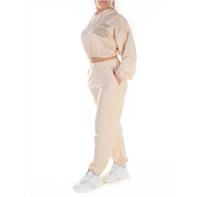 Y303 BEIGE Спортивный костюм женский (100% хлопок)