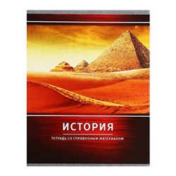 Тетрадь предметная Calligrata «Металл», 48 листов в клетку История, со справочным материалом, обложка мелованный картон, блок №2, белизна 75% (серые листы)