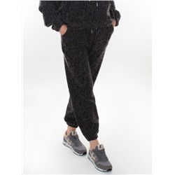 003 DK. GRAY/LEOPARD Костюм спортивный зимний женский (95% хлопок, 5% полиэстер)