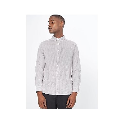 Geometric Micro Print Long Sleeve Shirt