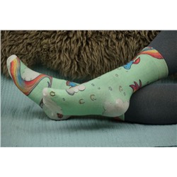 156 Slim Тонкие шерстяные носки. Дракоша из мультфильма.