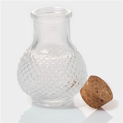 Набор баночек для специй Доляна «Парфе», 50 мл, 5.5×5.5×7 см, с пробковой крышкой, 12 шт., стекло