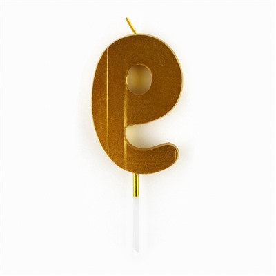 Свеча для торта, цифра «9», золото, 9,5 х 4 см