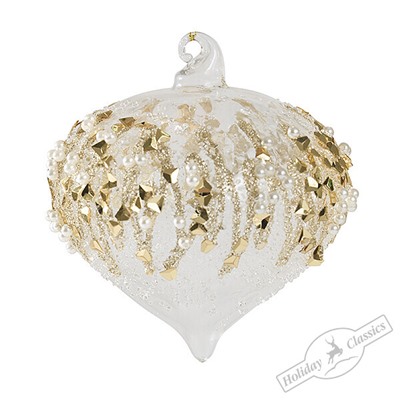 Капля "Золотой лед" (стекло прозрачное) 10х9 см