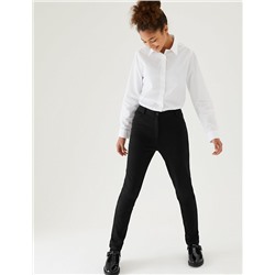 Girls' Skinny Leg Regular Fit School Trousers (2-18 Yrs)