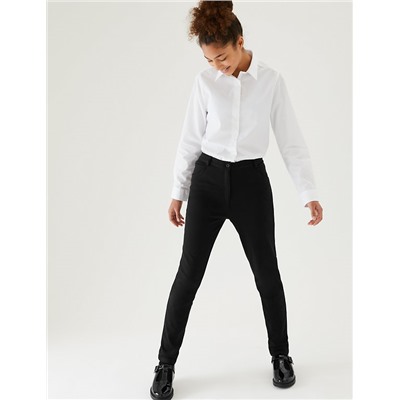 Girls' Skinny Leg Regular Fit School Trousers (2-18 Yrs)