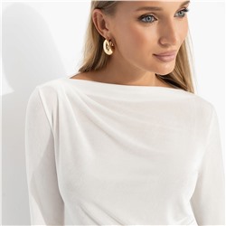 Лонгслив с декоративной сборкой, Линия утончённости