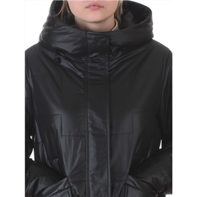 9616 BLACK Куртка демисезонная женская (100 гр. холлофайбер)