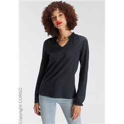 Langarmshirt Mit Stehkragen