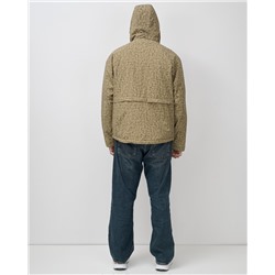 Куртка спортивная мужская весна осень бежевого цвета 25471B