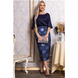 Юбка миди Ялта (синяя) Ю14841-10М